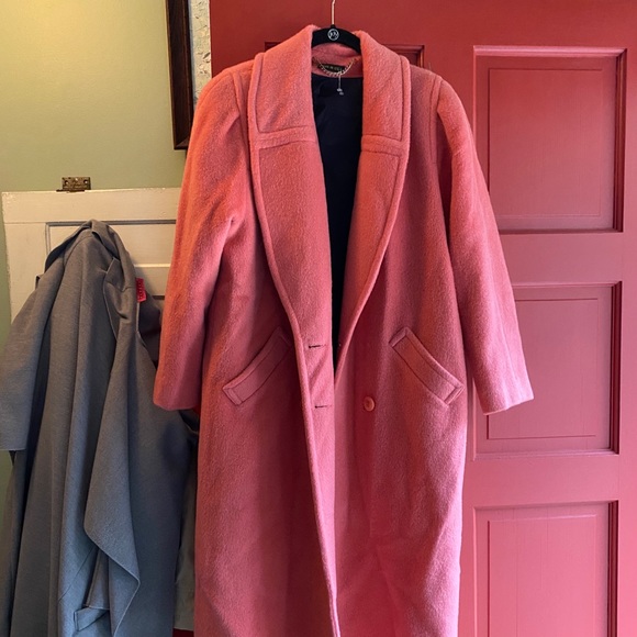 Vintage pink midi trench coat medium - Picture 7 of 10